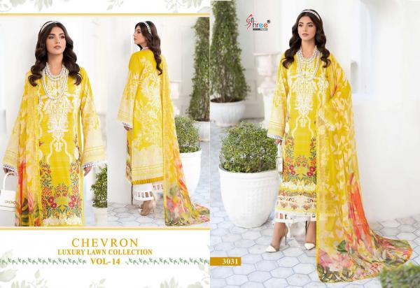 Shree Chevron Luxury Lawn Collection Vol 14 Cotton Dupatta Pakistani Salwar  Suit